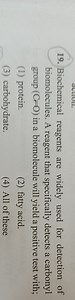 Biochemical reagents are widely used for detection of biomolecu... | Filo