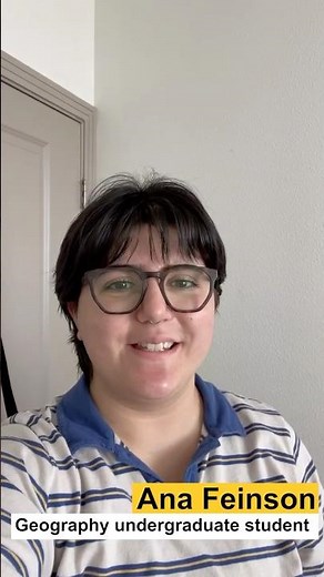Ana Feinson, geography undergraduate student at #SGSUP
