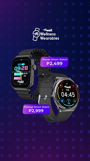 Time to be healthy with mWell Watch. Fully loaded for tracking physical activity and blood pressure. As low as P2499. | mWell