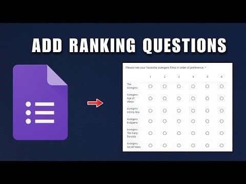 How to add Ranking Questions in Google Forms 2025