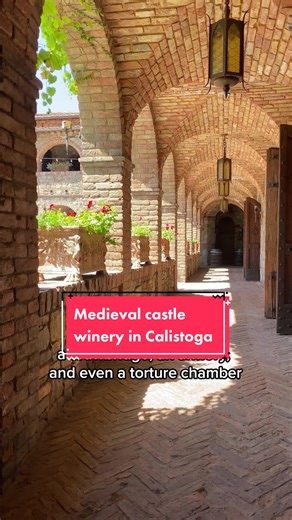 This Calistoga winery will take you to the 13th century 😳🏰 #californiawinemonth #medieval #castle #winetastings #castellodiamorosa #visitcalifornia #napavalley #unique #Tuscanwinery