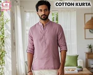 Men's Traditional Rayon Kurta Men's Long Sleeve Casual Kurta, Short Kurta, Hand Made Kurta, Indian Kurta, Wedding Kurta for Man - Etsy