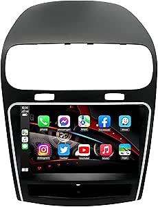 Car Radio Stereo for Dodge Journey Radio 2011-2019: (4 Core 2+64GB) 1280 * 800 IPS Touchscreen with Carplay/Android Auto - 5G WiFi 5.0 Bluetooth FM/RDS DSP GPS SWC 1080P AHD Rear Camera