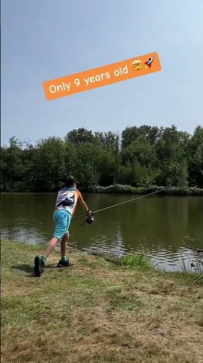 only 9years old 🤯🚀 #carpfishing #casting #DDAWNGFishing