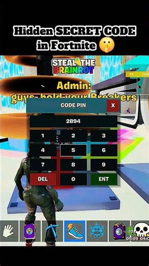 SECRET CODE FOUND 😱 Fortnite Brainrot #gaming