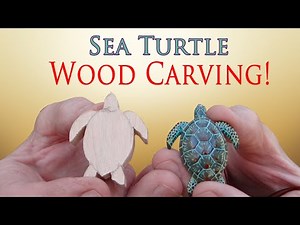 Carving a Wooden Sea Turtle Pendant