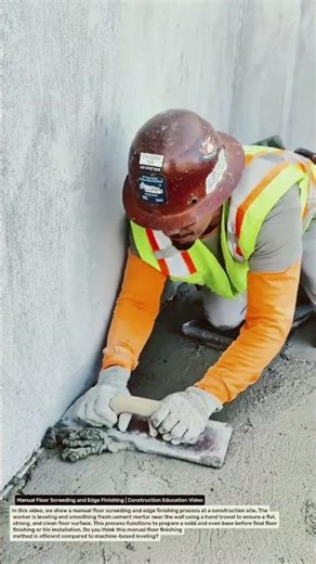 Manual Floor Screeding and Edge Finishing | Construction Education Video.