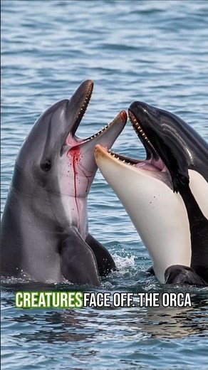 Orca Whale vs. Dolphin: Who Wins the Ocean Showdown? 🐋🐬#OrcaWhale #Dolphin #wildlifebattle