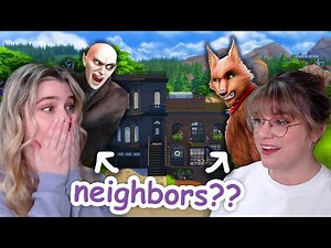 building townhomes for a vampire and a werewolf in the sims 4