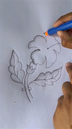 🌺 Easy Hibiscus Flower Drawing 🌺 | Simple Pencil Sketch Tutorial ✏️ #shorts