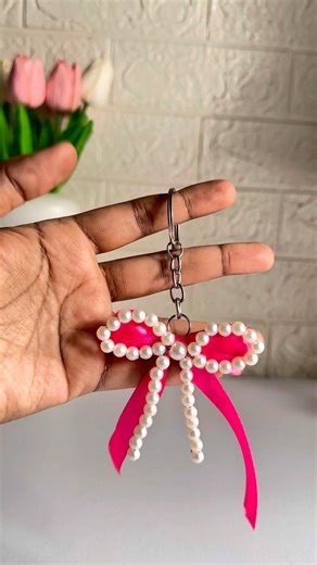 DIY Cute Bow Keychine idea 💥❣️ #viralvideo #diy #artandcraft #handmade #carft #yt