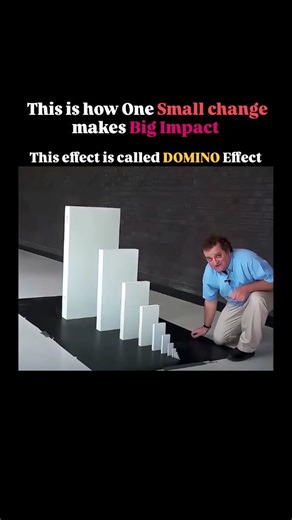 Engineer Thoughts on Instagram: "The domino effect, or chain reaction, is a phenomenon where a single event sets off a sequence of related, similar events, much like a falling row of dominoes where one piece topples the next. It is used to describe how a small, initial change or catastrophe can create a cumulative, cascading impact, often leading to consequences far more significant than the primary action. This concept is widely applied across various fields, including economics (e.g., a bank c
