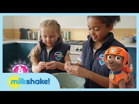 PAW Patrol Operation Pawsome | Bake sale with Zuma | Milkshake!