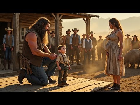 La Vedova Incinta Comprò il Montanaro Ferito e i Suoi Figli all’Asta — Una Settimana Dopo la Sposò