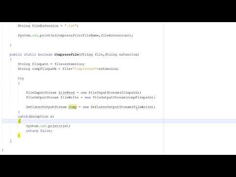 How to Compress a File Using Java (Text Based Files)