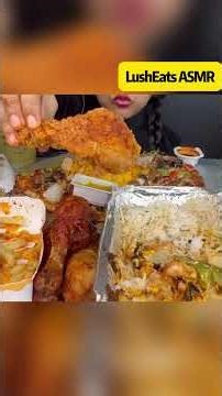 ASMR Fast Food Challenge 🍕🍔KFC Chicken + McDonald’s Burger #mukbang #asmr #bhfyp #eatingshow #eating
