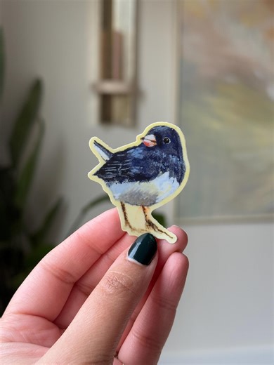 Bird Sticker| Dark Eyed Junco Art | Waterproof Vinyl Decal - Etsy
