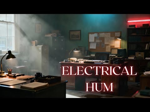 The Detective's Empty Office: Electrical Buzz & Flickering Lights Ambience⚡