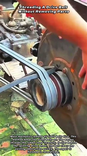 Threading A Drive Belt Without Removing Parts