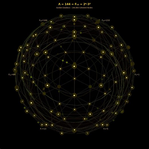 For thousands of years, the number 144,000 has been a deep mystery, famously appearing in ancient texts like the Book of Revelation. what if it wasn’t just a spiritual metaphor? What if it was an advanced mathematical blueprint?To understand it, we look to Buckminster Fuller, the famous architect who popularized the geodesic dome (think of the giant sphere at EPCOT). Fuller found a simple formula to count the exact number of intersecting points (nodes) on a spherical grid , 10 times the "frequen