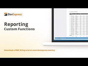 Reporting: Using Custom Functions