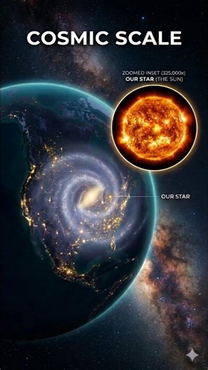 If The Milky WaWas The Size of North America Where Is The Sun? 🌌 | HDR Cosmic Scale‪@mrcookie-d3x‬