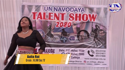 5.9K views · 315 reactions | Participant of UN Navodaya Dancing Talent 2080. Aalia Rai, Grade 11, Section - ' D ' Hotel Management. | UN College & Navodaya +2 | Facebook