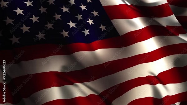 Flying USA Flag, Animation American Flag Video, Waving USA Flag Animation, 3D American Flag Animation Background, American Flag Video For You