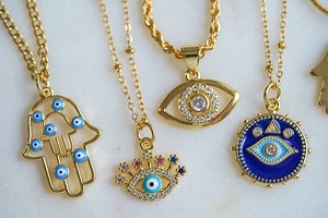 Evil Eye Necklace, Evil Eye Charm, Evil Eye Pendant, Gold Filled Evil Eye Necklace, Dainty Evil Eye Necklace, Evil Eye Jewelry, Christmas - Etsy