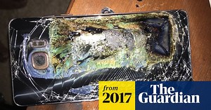 Samsung Note7 customer shows charred remains of phone after it caught fire