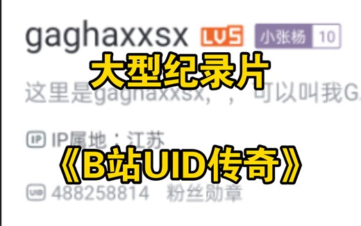 大型纪录片《B站UID传奇》