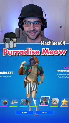 Unlocking the Purradise Meowscles Skin in Fortnite