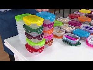 LocknLock Set of 10 Multi-Color Mini Rectangle Storage Set on QVC