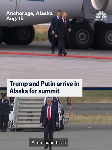 President Donald #Trump and #Russian President Vladimir #Putin greet each other in #Alaska, kicking off their summit focused on ending the war in #Ukraine.