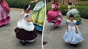 Girl has Cinderella moment - goes from scrubbing floors to princess in one twirl