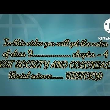 Notes of class 9th chapter-4 Forest society and colonialism.NOTES OF CLASS 9TH Subj - HISTORY NCERT