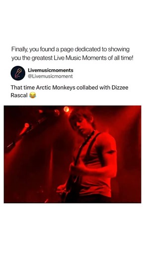 Live Music Moments on Instagram: "At Glastonbury Festival 2007, Arctic Monkeys gave one of the most talked‑about headline performances of their early career, pulling out a rare live debut of their Brianstorm B‑side “Temptation Greets You Like a Naughty Friend” on the Pyramid Stage — and they brought out UK rapper Dizzee Rascal mid‑set to deliver his guest verse live, creating a genre‑blurring moment that stood out amid a marathon set of fan favourites. ￼ The track, which originally featured Rasc