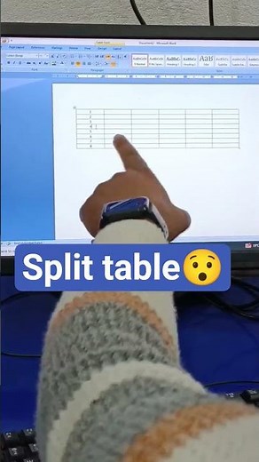 How to Split a Table into Two Parts in MS Word | By Jaypee Sir