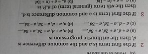 2 If the first term is a and the common difference is d, then t... | Filo