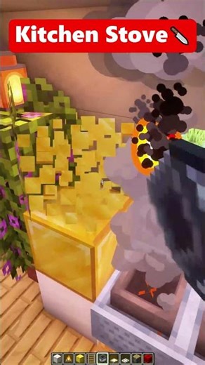 Minecraft Kitchen Stove😱🔪 #minecraft