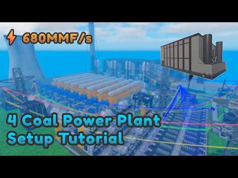 4 Coal Power Plant Setup Tutorial | Industrialist Roblox