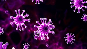 Download Intense 3D animation of virus particles circulating Ideal for medical and science projects for free