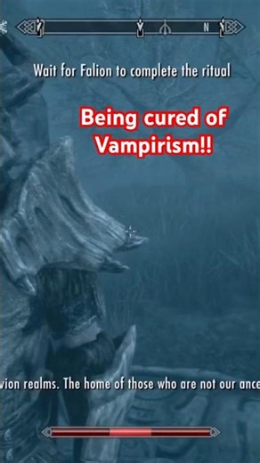Being cured of Vampirism in Skyrim #gaming #elderscrolls #efam2002 #skyrim #gameplay #vampire #cool