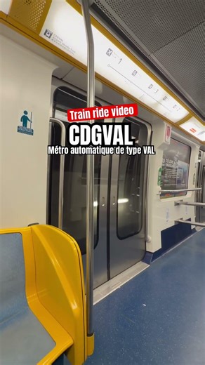 Inside CDGVAL Airport Shuttle – Roissy Terminal Ride 🚇 #CDGVAL #AirportTransit
