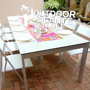 2.6K views · 40 reactions | Bring on the summer BBQs! Extending to seat 10+ people, the Outdoor Gigante is waterproof, equipped with self-storing extensions and a storage bar that rotates 360 degrees to act as support and remain sturdy under lots of weight. #expandfurniture #outdoortable #smallspaceliving #transformingtable | Expand Furniture | Facebook