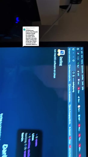 Replying to @westward59 That's literally the whole point of darling darling allows you to run Mac apps on Linux natively without emulation