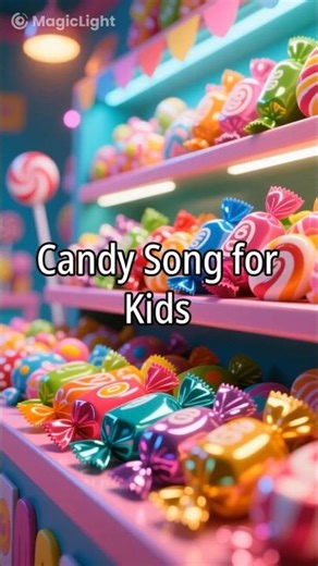 Candy Song for Kids 🍬 Learn Sweet Names with Fun Music #kidsshorts #wonderhopkids #candy #kidspop