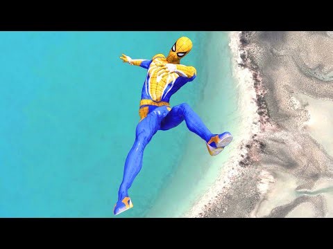GTA 5 Ragdolls Spider-Man | Jumps & Fails (Euphoria Physics) | Ep.84