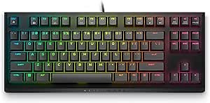Alienware Tenkeyless Gaming Keyboard - AW420K - Dark Side of The Moon - Wired, Programmable, Cherry MX Red, USB, AlienFX RGB / 16.8 Million Colours