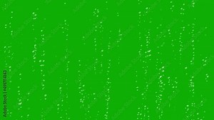 Rising underwater bubbles motion graphics with green screen background